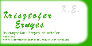 krisztofer ernyes business card